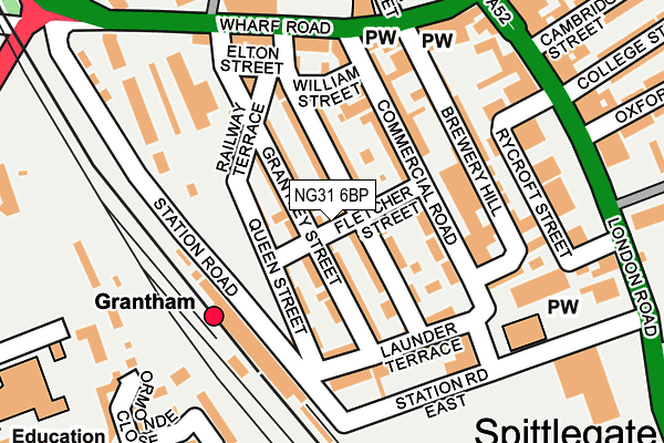NG31 6BP map - OS OpenMap – Local (Ordnance Survey) NG31 6BP map - OS OpenMap – Local (Ordnance Survey)