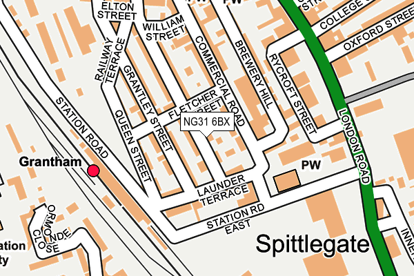 NG31 6BX map - OS OpenMap – Local (Ordnance Survey) NG31 6BX map - OS OpenMap – Local (Ordnance Survey)