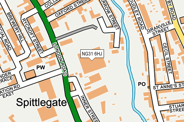 NG31 6HJ map - OS OpenMap – Local (Ordnance Survey) NG31 6HJ map - OS OpenMap – Local (Ordnance Survey)