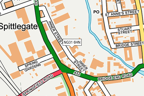 NG31 6HN map - OS OpenMap – Local (Ordnance Survey) NG31 6HN map - OS OpenMap – Local (Ordnance Survey)