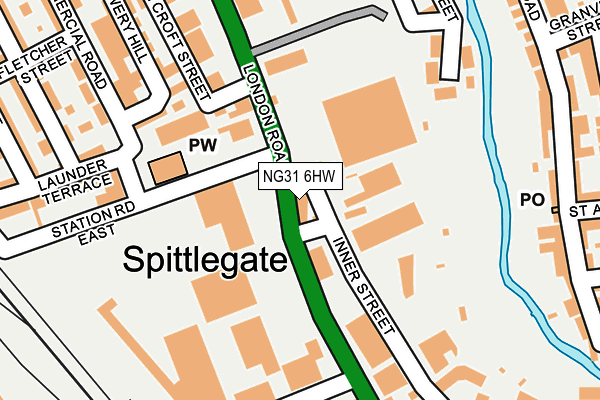 NG31 6HW map - OS OpenMap – Local (Ordnance Survey) NG31 6HW map - OS OpenMap – Local (Ordnance Survey)