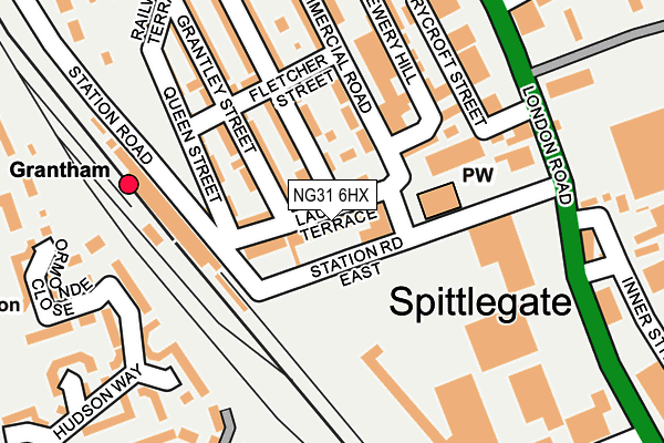 NG31 6HX map - OS OpenMap – Local (Ordnance Survey) NG31 6HX map - OS OpenMap – Local (Ordnance Survey)