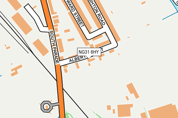 NG31 6HY map - OS OpenMap – Local (Ordnance Survey)