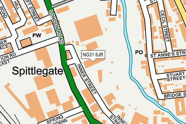 NG31 6JR map - OS OpenMap – Local (Ordnance Survey) NG31 6JR map - OS OpenMap – Local (Ordnance Survey)