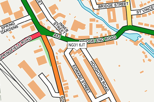 NG31 6JT map - OS OpenMap – Local (Ordnance Survey) NG31 6JT map - OS OpenMap – Local (Ordnance Survey)