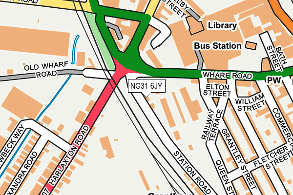 NG31 6JY map - OS OpenMap – Local (Ordnance Survey) NG31 6JY map - OS OpenMap – Local (Ordnance Survey)