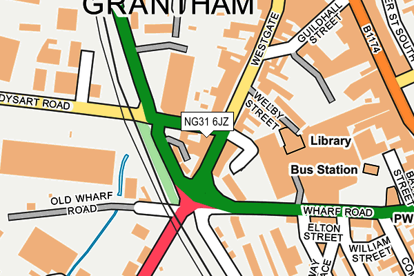 NG31 6JZ map - OS OpenMap – Local (Ordnance Survey) NG31 6JZ map - OS OpenMap – Local (Ordnance Survey)