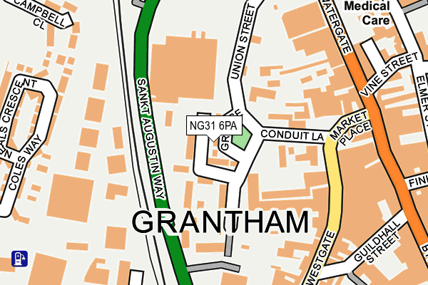 NG31 6PA map - OS OpenMap – Local (Ordnance Survey) NG31 6PA map - OS OpenMap – Local (Ordnance Survey)