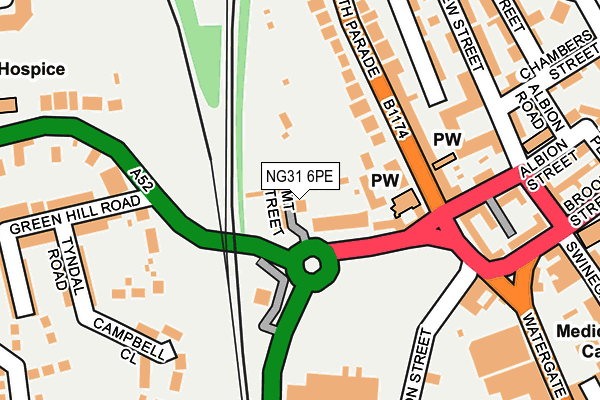 NG31 6PE map - OS OpenMap – Local (Ordnance Survey) NG31 6PE map - OS OpenMap – Local (Ordnance Survey)