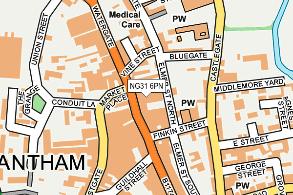 NG31 6PN map - OS OpenMap – Local (Ordnance Survey) NG31 6PN map - OS OpenMap – Local (Ordnance Survey)