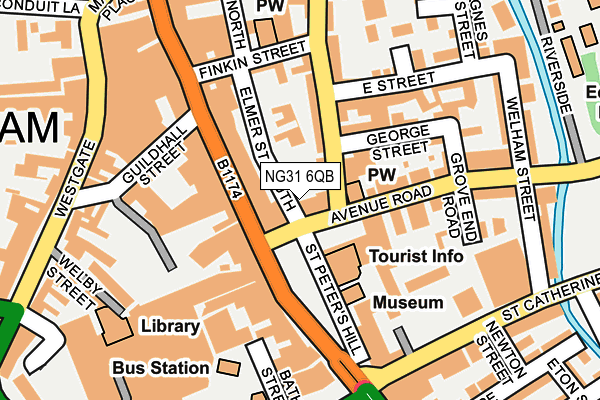 NG31 6QB map - OS OpenMap – Local (Ordnance Survey) NG31 6QB map - OS OpenMap – Local (Ordnance Survey)