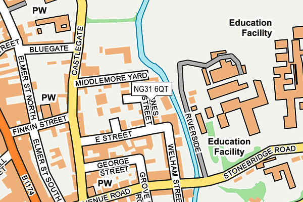 NG31 6QT map - OS OpenMap – Local (Ordnance Survey) NG31 6QT map - OS OpenMap – Local (Ordnance Survey)