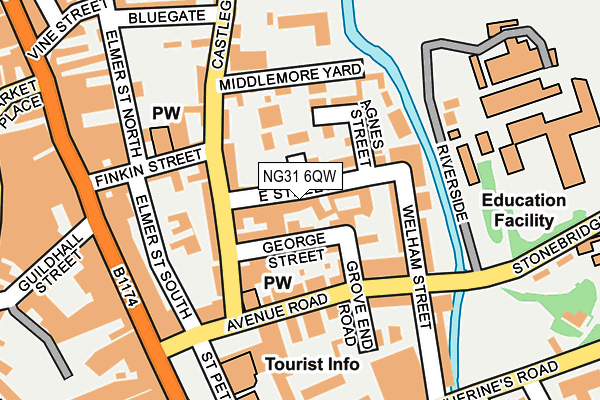 NG31 6QW map - OS OpenMap – Local (Ordnance Survey) NG31 6QW map - OS OpenMap – Local (Ordnance Survey)