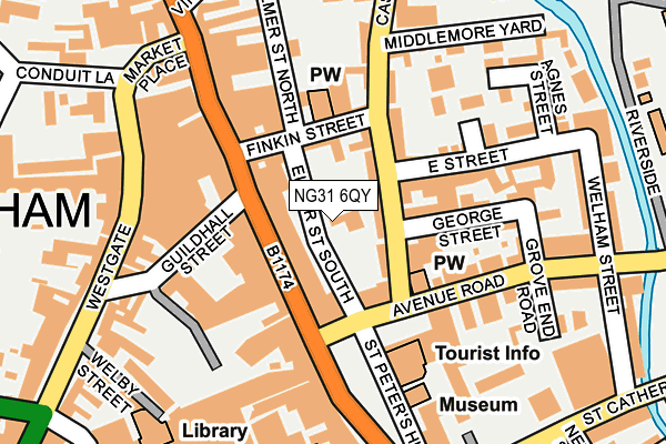 NG31 6QY map - OS OpenMap – Local (Ordnance Survey) NG31 6QY map - OS OpenMap – Local (Ordnance Survey)
