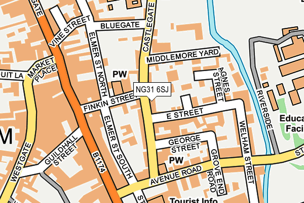 NG31 6SJ map - OS OpenMap – Local (Ordnance Survey) NG31 6SJ map - OS OpenMap – Local (Ordnance Survey)