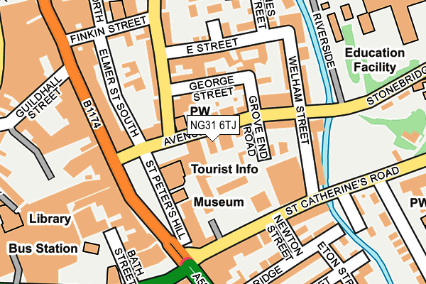 NG31 6TJ map - OS OpenMap – Local (Ordnance Survey) NG31 6TJ map - OS OpenMap – Local (Ordnance Survey)