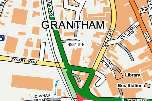 NG31 6TN map - OS OpenMap – Local (Ordnance Survey) NG31 6TN map - OS OpenMap – Local (Ordnance Survey)