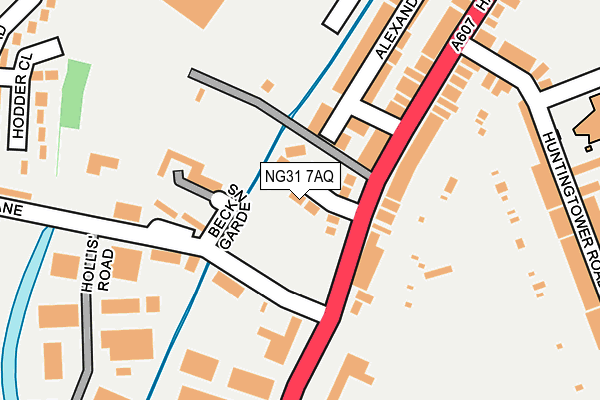 NG31 7AQ map - OS OpenMap – Local (Ordnance Survey) NG31 7AQ map - OS OpenMap – Local (Ordnance Survey)