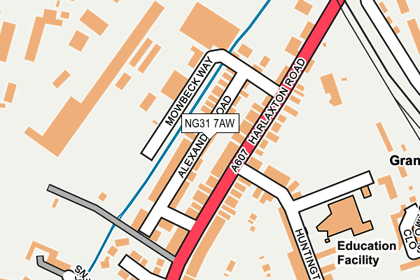 NG31 7AW map - OS OpenMap – Local (Ordnance Survey) NG31 7AW map - OS OpenMap – Local (Ordnance Survey)