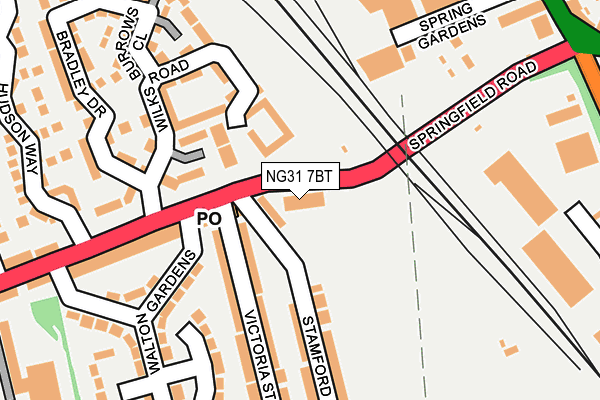 NG31 7BT map - OS OpenMap – Local (Ordnance Survey) NG31 7BT map - OS OpenMap – Local (Ordnance Survey)