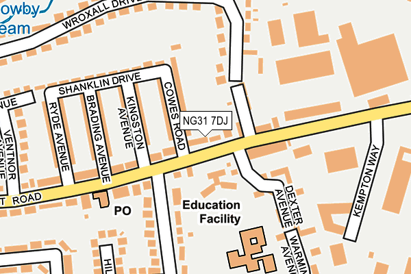 NG31 7DJ map - OS OpenMap – Local (Ordnance Survey)