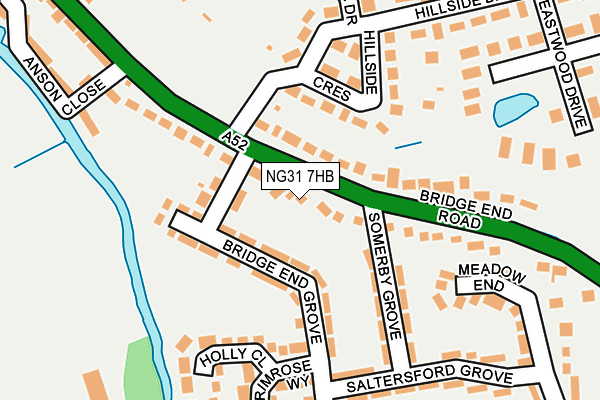 NG31 7HB map - OS OpenMap – Local (Ordnance Survey) NG31 7HB map - OS OpenMap – Local (Ordnance Survey)