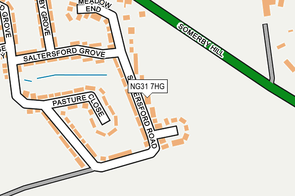 NG31 7HG map - OS OpenMap – Local (Ordnance Survey) NG31 7HG map - OS OpenMap – Local (Ordnance Survey)