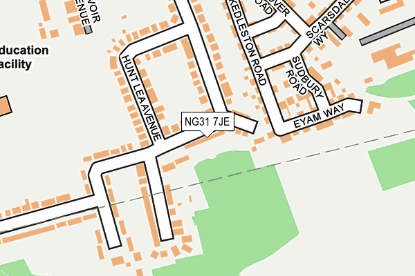 NG31 7JE map - OS OpenMap – Local (Ordnance Survey) NG31 7JE map - OS OpenMap – Local (Ordnance Survey)