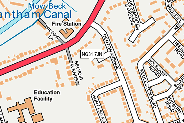 NG31 7JN map - OS OpenMap – Local (Ordnance Survey) NG31 7JN map - OS OpenMap – Local (Ordnance Survey)