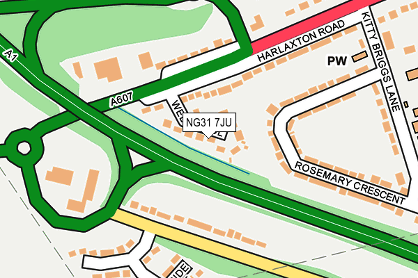 NG31 7JU map - OS OpenMap – Local (Ordnance Survey) NG31 7JU map - OS OpenMap – Local (Ordnance Survey)