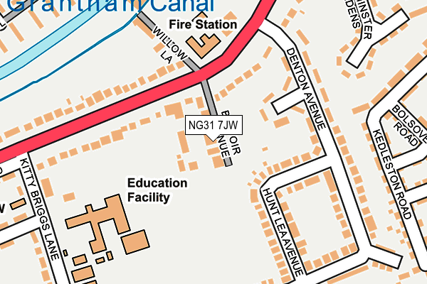 NG31 7JW map - OS OpenMap – Local (Ordnance Survey) NG31 7JW map - OS OpenMap – Local (Ordnance Survey)