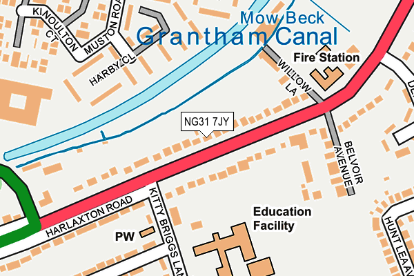 NG31 7JY map - OS OpenMap – Local (Ordnance Survey) NG31 7JY map - OS OpenMap – Local (Ordnance Survey)