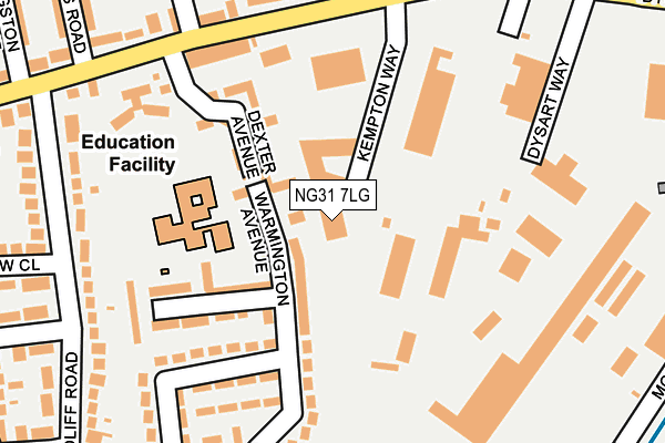 NG31 7LG map - OS OpenMap – Local (Ordnance Survey) NG31 7LG map - OS OpenMap – Local (Ordnance Survey)