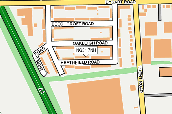 NG31 7NH map - OS OpenMap – Local (Ordnance Survey) NG31 7NH map - OS OpenMap – Local (Ordnance Survey)