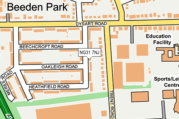 NG31 7NJ map - OS OpenMap – Local (Ordnance Survey) NG31 7NJ map - OS OpenMap – Local (Ordnance Survey)