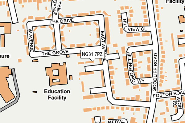 NG31 7PZ map - OS OpenMap – Local (Ordnance Survey) NG31 7PZ map - OS OpenMap – Local (Ordnance Survey)