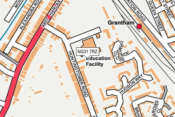 NG31 7RZ map - OS OpenMap – Local (Ordnance Survey) NG31 7RZ map - OS OpenMap – Local (Ordnance Survey)