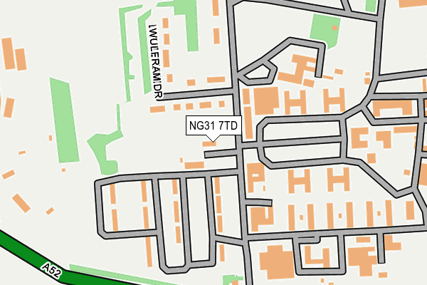 NG31 7TD map - OS OpenMap – Local (Ordnance Survey) NG31 7TD map - OS OpenMap – Local (Ordnance Survey)