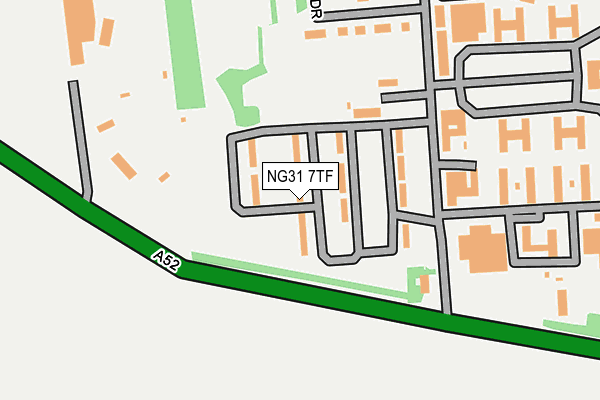 NG31 7TF map - OS OpenMap – Local (Ordnance Survey) NG31 7TF map - OS OpenMap – Local (Ordnance Survey)