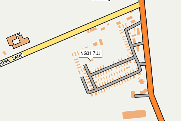 NG31 7UJ map - OS OpenMap – Local (Ordnance Survey) NG31 7UJ map - OS OpenMap – Local (Ordnance Survey)
