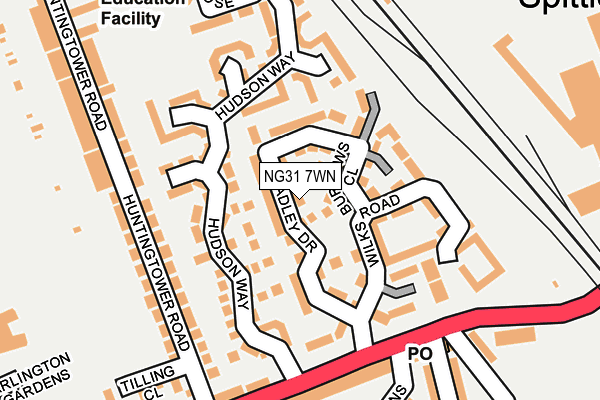NG31 7WN map - OS OpenMap – Local (Ordnance Survey) NG31 7WN map - OS OpenMap – Local (Ordnance Survey)