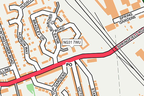 NG31 7WU map - OS OpenMap – Local (Ordnance Survey) NG31 7WU map - OS OpenMap – Local (Ordnance Survey)