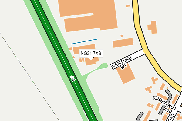 NG31 7XS map - OS OpenMap – Local (Ordnance Survey) NG31 7XS map - OS OpenMap – Local (Ordnance Survey)