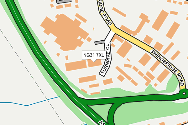 NG31 7XU map - OS OpenMap – Local (Ordnance Survey) NG31 7XU map - OS OpenMap – Local (Ordnance Survey)
