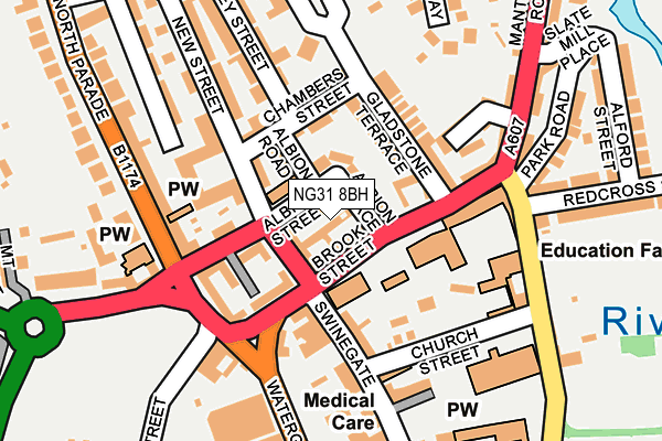 NG31 8BH map - OS OpenMap – Local (Ordnance Survey) NG31 8BH map - OS OpenMap – Local (Ordnance Survey)