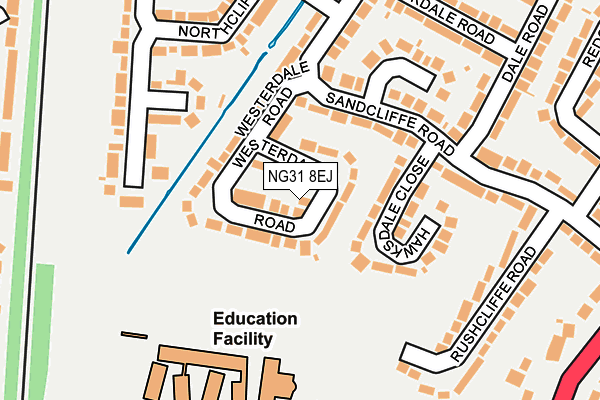 NG31 8EJ map - OS OpenMap – Local (Ordnance Survey) NG31 8EJ map - OS OpenMap – Local (Ordnance Survey)