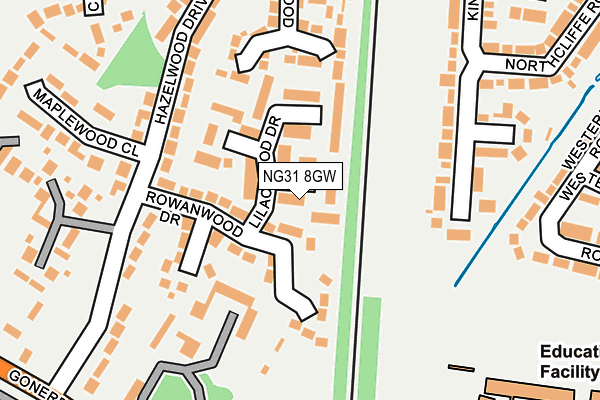 NG31 8GW map - OS OpenMap – Local (Ordnance Survey) NG31 8GW map - OS OpenMap – Local (Ordnance Survey)