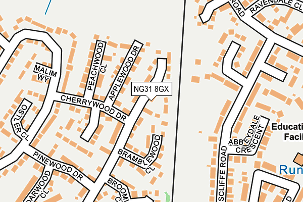 NG31 8GX map - OS OpenMap – Local (Ordnance Survey) NG31 8GX map - OS OpenMap – Local (Ordnance Survey)