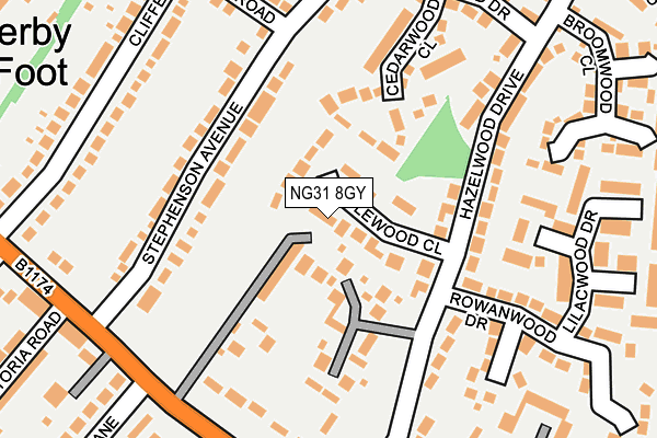 NG31 8GY map - OS OpenMap – Local (Ordnance Survey) NG31 8GY map - OS OpenMap – Local (Ordnance Survey)