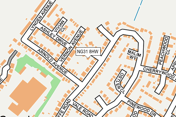 NG31 8HW map - OS OpenMap – Local (Ordnance Survey) NG31 8HW map - OS OpenMap – Local (Ordnance Survey)